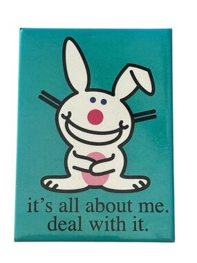 Vintage It's Happy Bunny rare magnet collectible nostalgia Y2K gift All about me